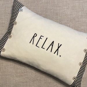 Rae Dunn RELAX decorative pillow